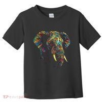 Elephant Animal Colourful Zoo Art Elephant Toddler T-Shirt thumb 0