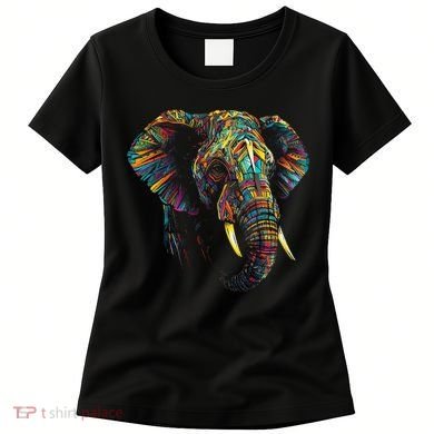 Elephant Animal Colourful Zoo Art Elephant Women's T-Shirt