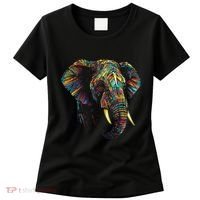 Elephant Animal Colourful Zoo Art Elephant Women's T-Shirt thumb 0