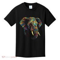 Elephant Animal Colourful Zoo Art Elephant Kids T-Shirt thumb 0