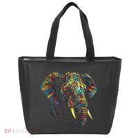 Elephant Animal Colourful Zoo Art Elephant Tote Bag thumb 0