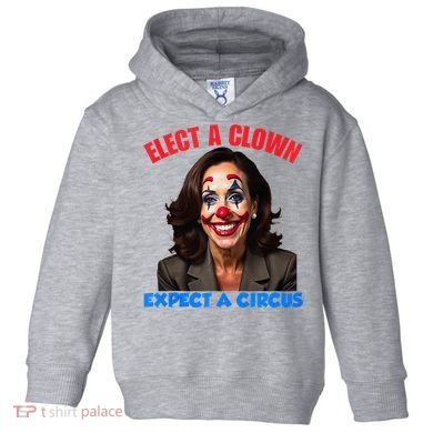 Elect A Clown Expect A Circus Kamala Lets Go Brenda Toddler Hoodie