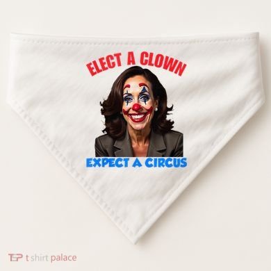 Elect A Clown Expect A Circus Kamala Lets Go Brenda USA-Made Doggie Bandana