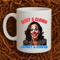 Elect A Clown Expect A Circus Kamala Lets Go Brenda Coffee Mug thumb 2