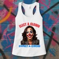 Elect A Clown Expect A Circus Kamala Lets Go Brenda Women's Tank Top thumb 3