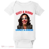 Elect A Clown Expect A Circus Kamala Lets Go Brenda Baby Bodysuit thumb 0