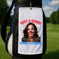Elect A Clown Expect A Circus Kamala Lets Go Brenda Golf Towel thumb 2