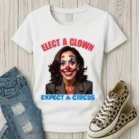Elect A Clown Expect A Circus Kamala Lets Go Brenda Women's T-Shirt thumb 3