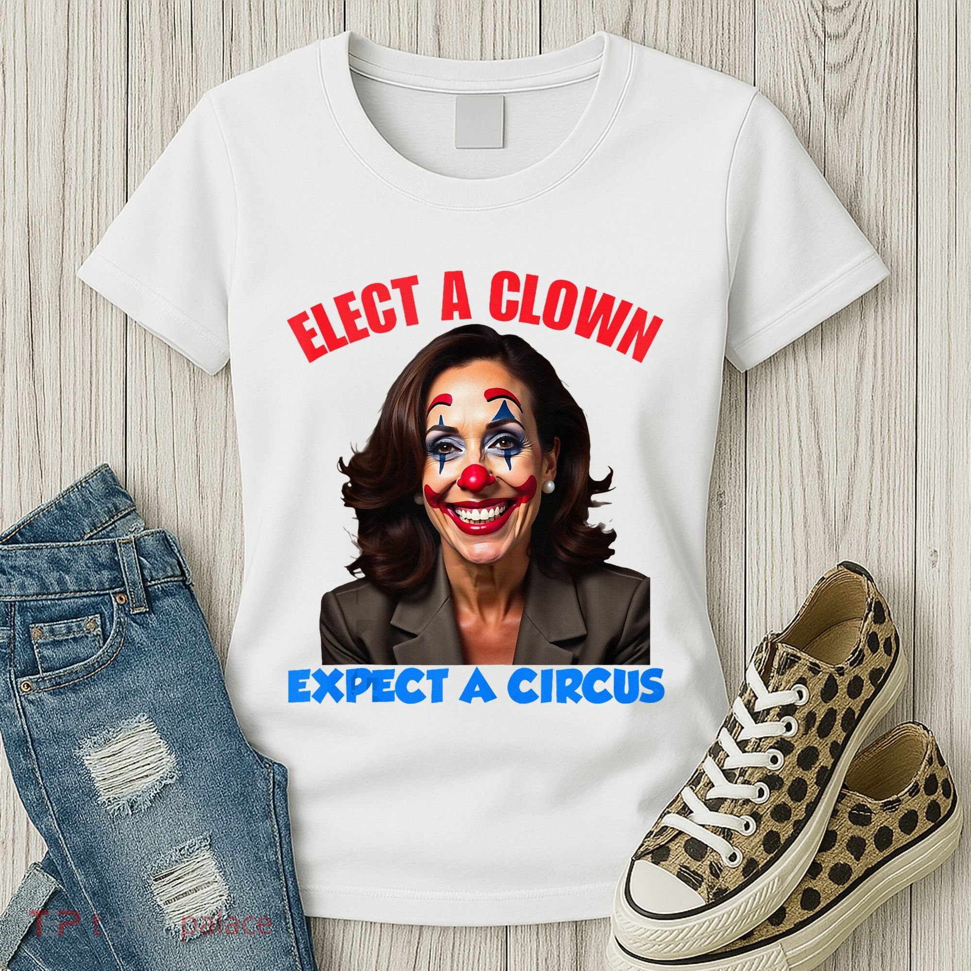 Elect A Clown Expect A Circus Kamala Lets Go Brenda Women's T-Shirt