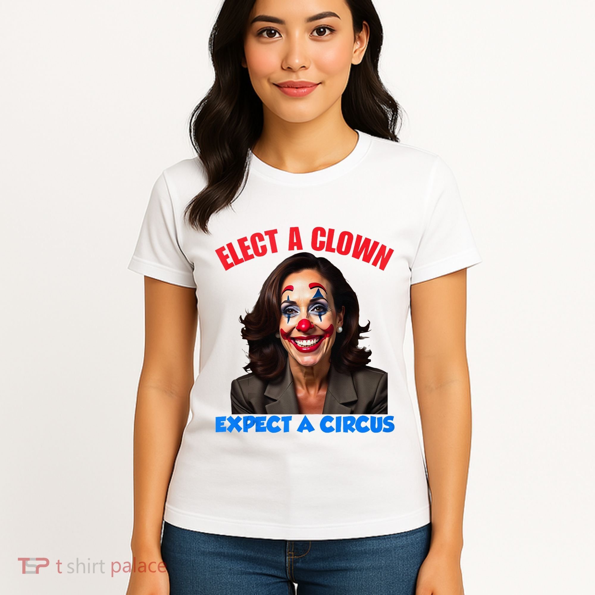Elect A Clown Expect A Circus Kamala Lets Go Brenda Women's T-Shirt