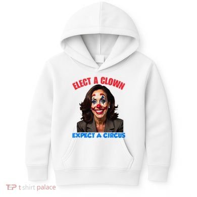 Elect A Clown Expect A Circus Kamala Lets Go Brenda Kids Hoodie