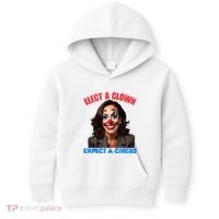 Elect A Clown Expect A Circus Kamala Lets Go Brenda Kids Hoodie thumb 0