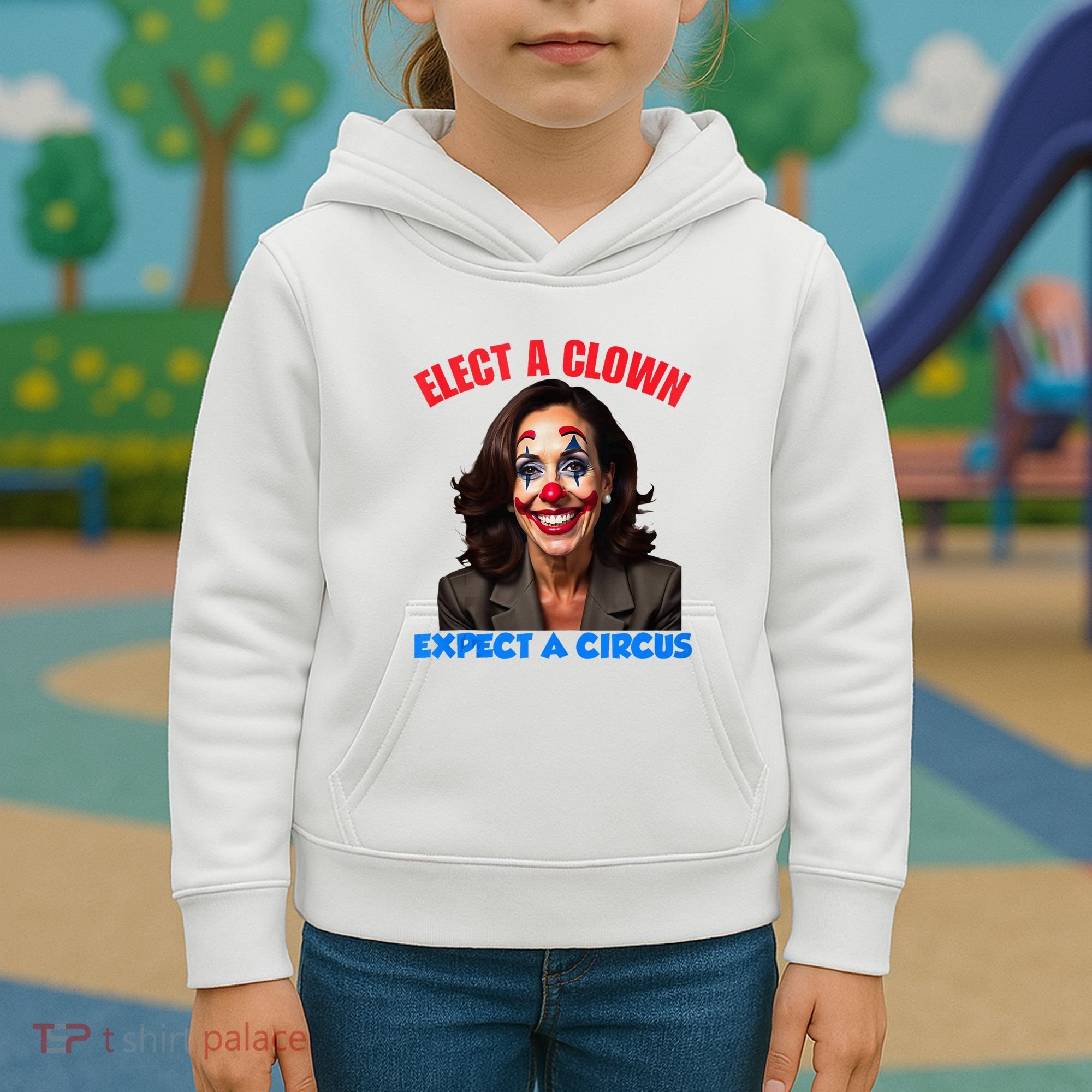Elect A Clown Expect A Circus Kamala Lets Go Brenda Kids Hoodie