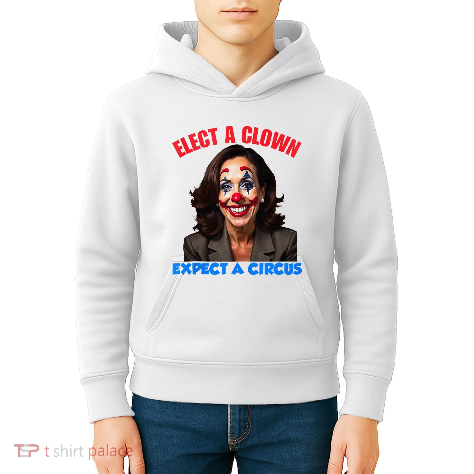 Elect A Clown Expect A Circus Kamala Lets Go Brenda Kids Hoodie