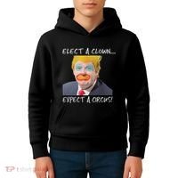 Elect A Clown Expect A Circus Kids Hoodie thumb 4