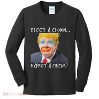 Elect A Clown Expect A Circus Kids Long Sleeve Shirt thumb 0