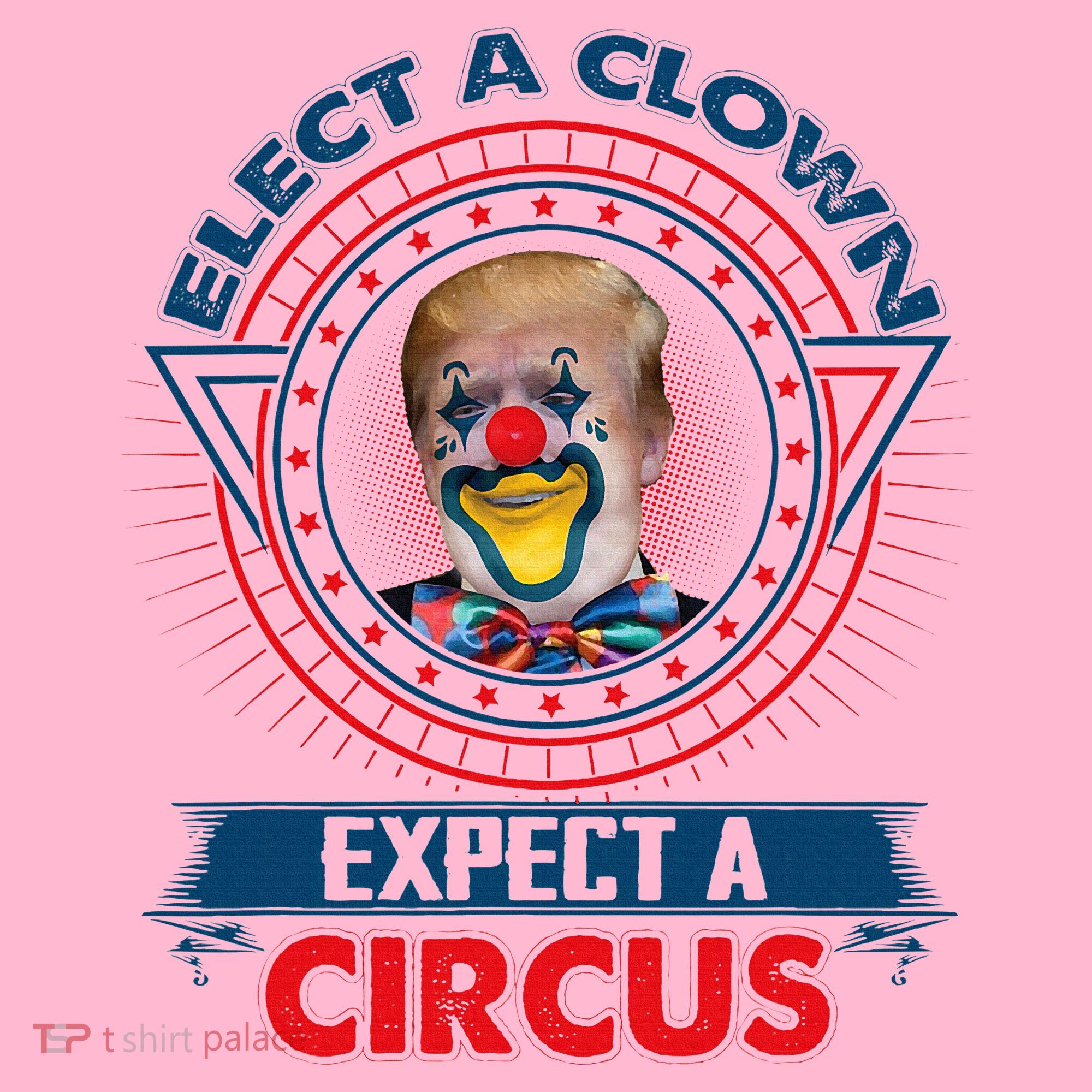 Elect A Clown Expect A Circus Funny Antitrump T-Shirt