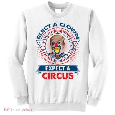 Elect A Clown Expect A Circus Funny Antitrump Sweatshirt