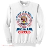 Elect A Clown Expect A Circus Funny Antitrump Sweatshirt thumb 0