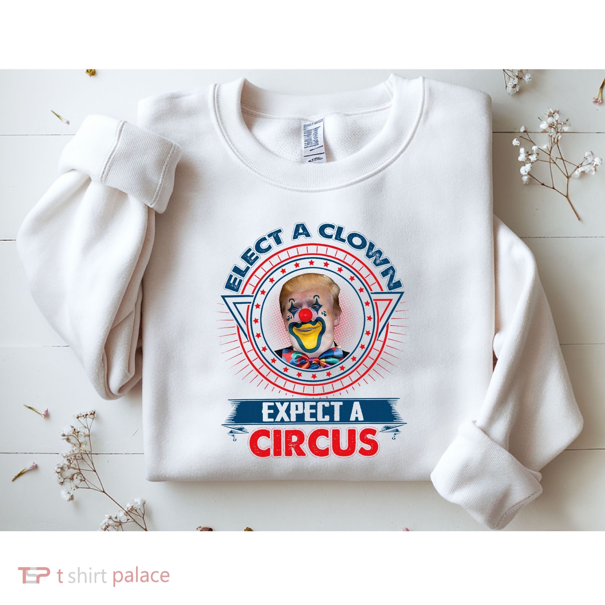 Elect A Clown Expect A Circus Funny Antitrump Sweatshirt
