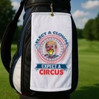 Elect A Clown Expect A Circus Funny Antitrump Golf Towel thumb 2