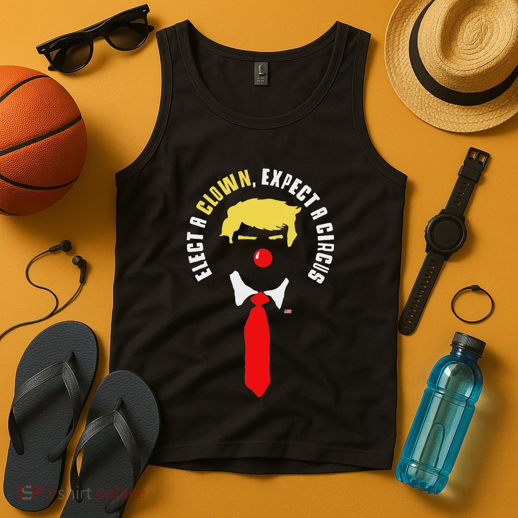 Elect A Clown Expect A Circus Funny Anti Trump Graphic Tank Top