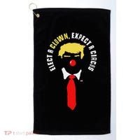Elect A Clown Expect A Circus Funny Anti Trump Graphic Golf Towel thumb 0