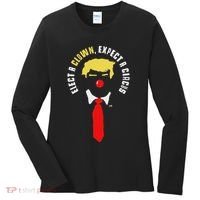 Elect A Clown Expect A Circus Funny Anti Trump Graphic Women's Long Sleeve Shirt thumb 0
