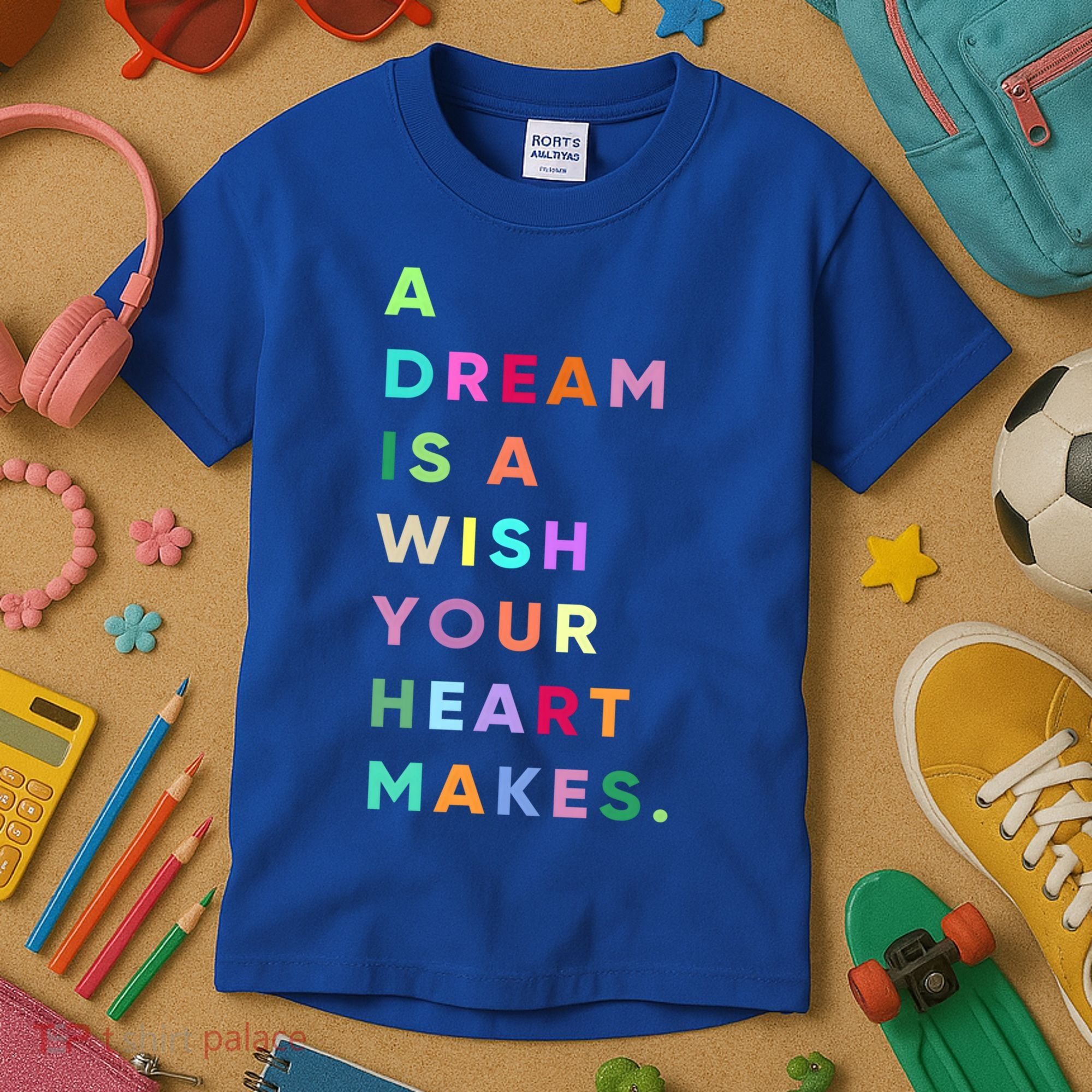 Enjoy A Dream Is A Wish Your Heart Makes Cool Quotes Graphic Gift Kids T-Shirt