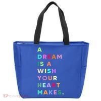 Enjoy A Dream Is A Wish Your Heart Makes Cool Quotes Graphic Gift Tote Bag thumb 0
