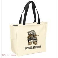 Expensive And Difficult Funny Bougie Bougee Messy Bun Cool Gift Tote Bag thumb 2