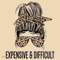 Expensive And Difficult Funny Bougie Bougee Messy Bun Cool Gift Tote Bag thumb 4