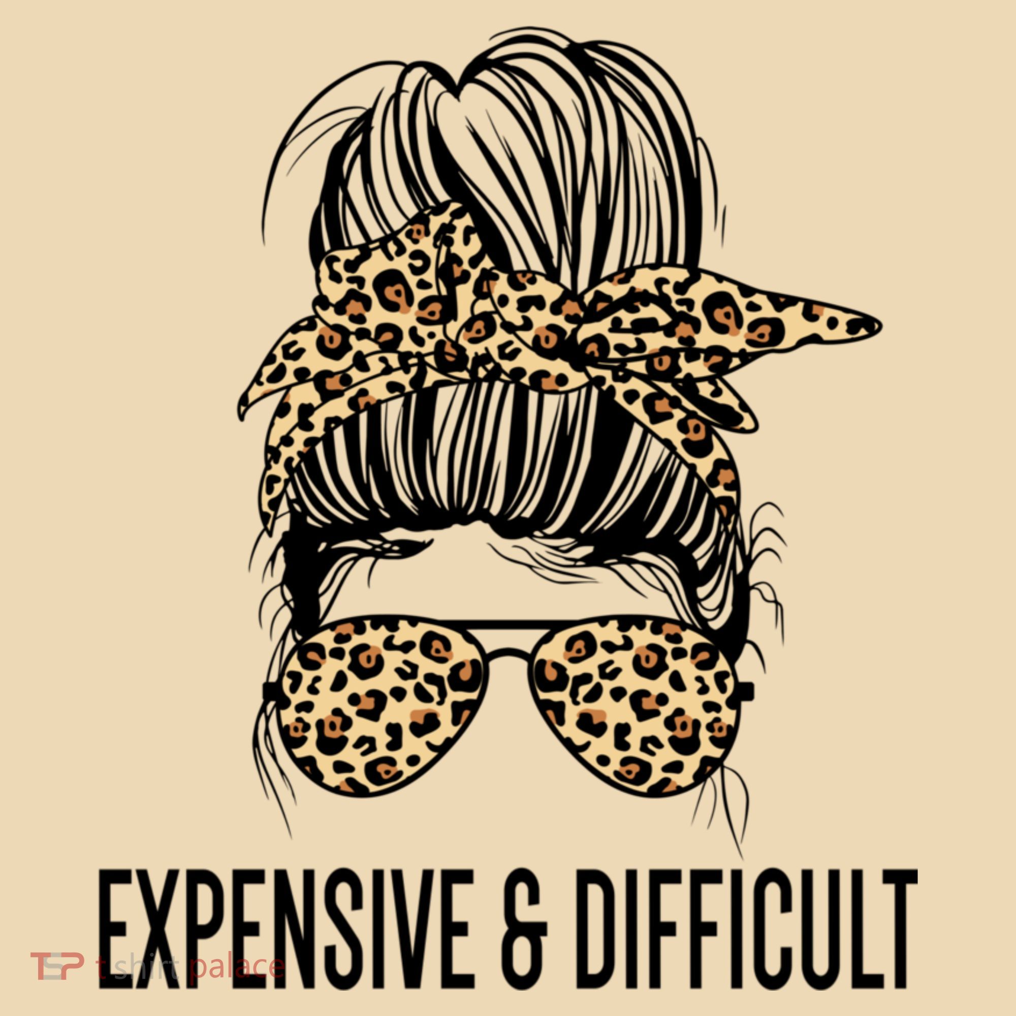 Expensive And Difficult Funny Bougie Bougee Messy Bun Cool Gift Tote Bag