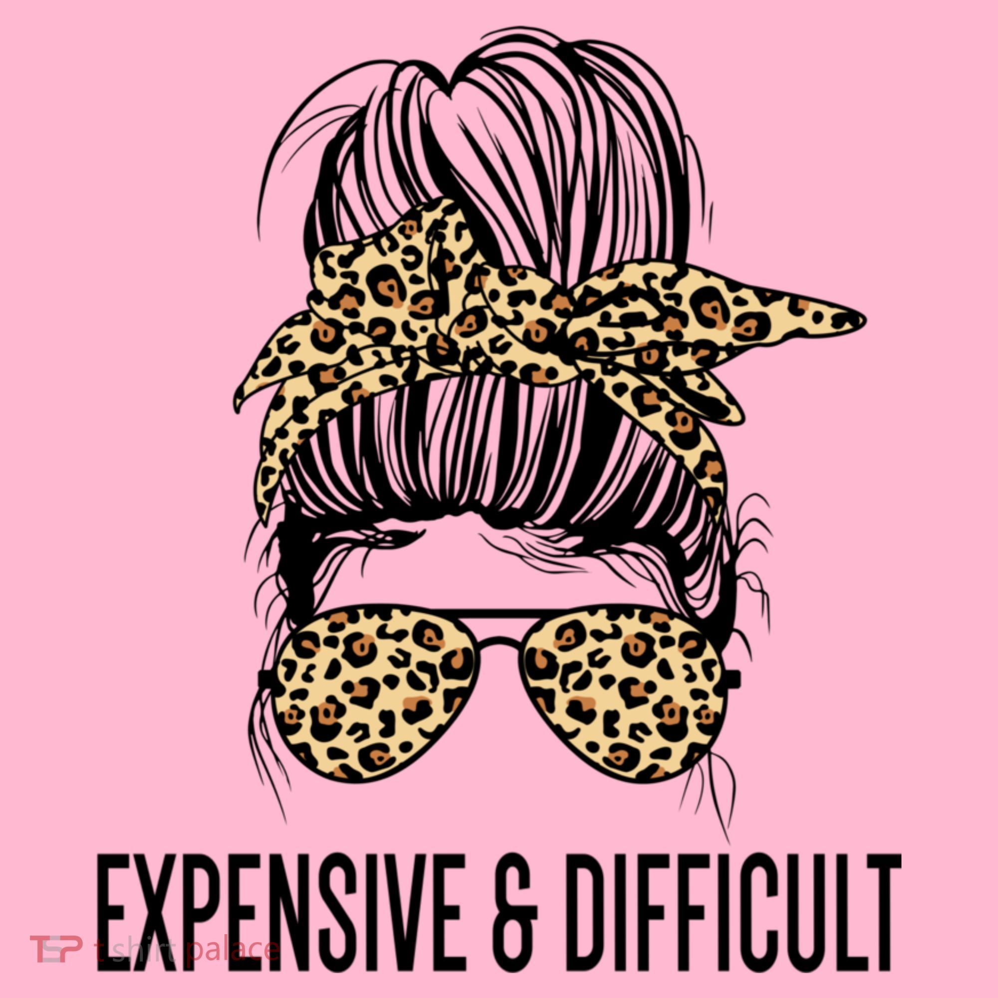 Expensive And Difficult Funny Bougie Bougee Messy Bun Cool Gift Coaster