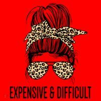 Expensive And Difficult Funny Bougie Bougee Messy Bun Cool Gift Santa Hat thumb 1