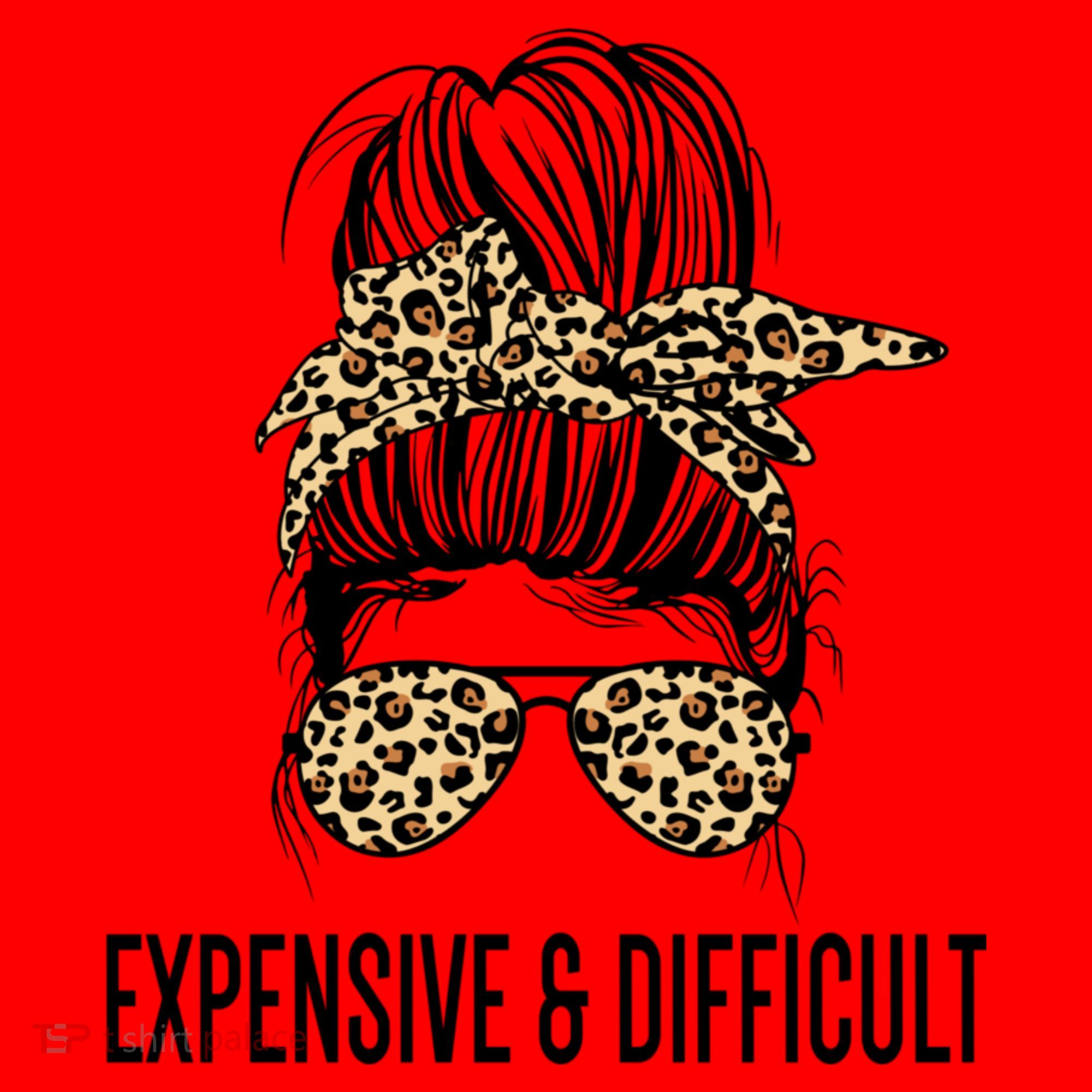 Expensive And Difficult Funny Bougie Bougee Messy Bun Cool Gift Santa Hat