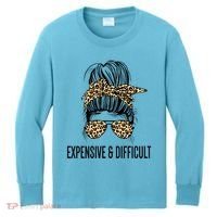 Expensive And Difficult Funny Bougie Bougee Messy Bun Cool Gift Kids Long Sleeve Shirt thumb 0
