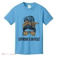 Expensive And Difficult Funny Bougie Bougee Messy Bun Cool Gift Kids T-Shirt thumb 0