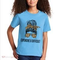 Expensive And Difficult Funny Bougie Bougee Messy Bun Cool Gift Kids T-Shirt thumb 2