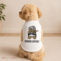 Expensive And Difficult Funny Bougie Bougee Messy Bun Cool Gift Doggie Tank thumb 2