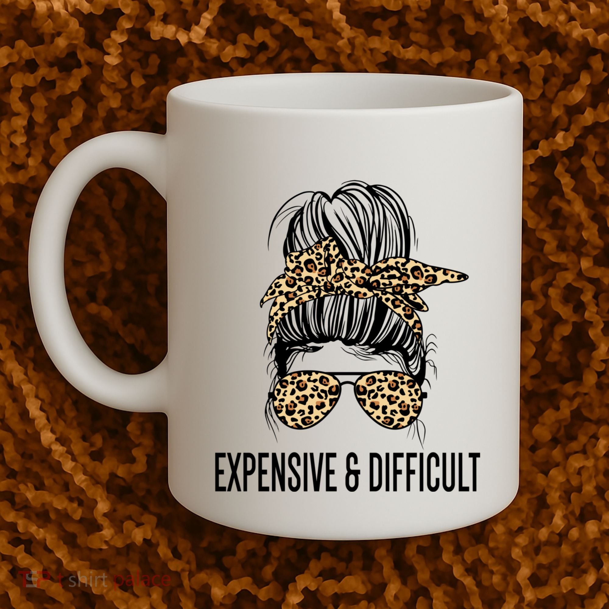 Expensive And Difficult Funny Bougie Bougee Messy Bun Cool Gift Coffee Mug
