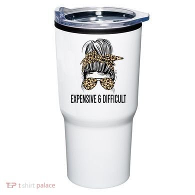 Expensive And Difficult Funny Bougie Bougee Messy Bun Cool Gift Tumbler