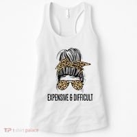 Expensive And Difficult Funny Bougie Bougee Messy Bun Cool Gift Women's Tank Top thumb 0