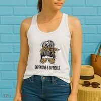 Expensive And Difficult Funny Bougie Bougee Messy Bun Cool Gift Women's Tank Top thumb 2