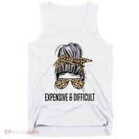 Expensive And Difficult Funny Bougie Bougee Messy Bun Cool Gift Tank Top thumb 0