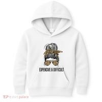 Expensive And Difficult Funny Bougie Bougee Messy Bun Cool Gift Kids Hoodie thumb 0