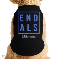 End Als, Distressed Als Awareness Doggie Tank thumb 0