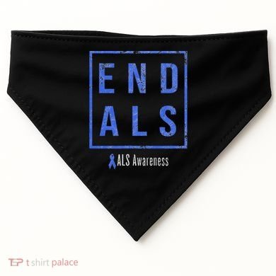 End Als, Distressed Als Awareness USA-Made Doggie Bandana
