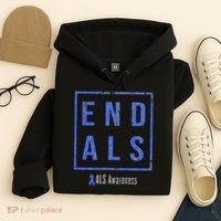 End Als, Distressed Als Awareness Hoodie thumb 4