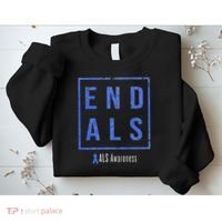 End Als, Distressed Als Awareness Sweatshirt thumb 2